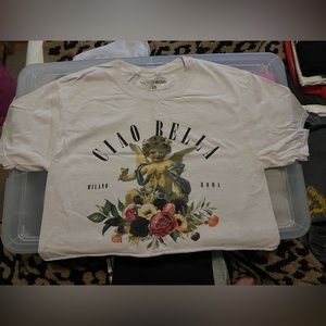 Graphic Cropped Tee // Sz S